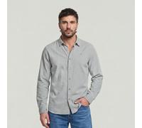 Langarmshirt G-STAR "Clean Regular Hemd", Herren, Gr. XXL, keian gd, Obermaterial: 58% Baumwolle, 22% Polyester, 20% Baumwolle, Shirts Langarmshirt (86169006-XXL) keian gd