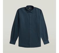 Langarmshirt G-STAR "Clean Regular Hemd", Herren, Gr. L, blau (vintage navy), Obermaterial: 100% Baumwolle, Shirts Langarmshirt (55505524-L) vintage navy