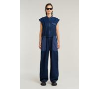 Jumpsuit G-STAR "Cocoon Jumpsuit", Damen, Gr. M, Normalgrößen, faded indigo patched, Obermaterial: 100% Baumwolle, Overalls Jumpsuit (85193718-M) faded indigo patched