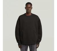 Longpullover G-STAR "Constructed Loose Sweatshirt", Herren, Gr. XS, dk schwarz, Obermaterial: 58% Baumwolle, 42% Polyester, Pullover Longpullover (74829224-XS) dk schwarz