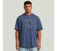 T-Shirt G-STAR "Coord Graphic Relaxed T-Shirt", Damen, Gr. L, rank blau, Obermaterial: 100% Baumwolle, Shirts T-Shirt (25383824-L) rank blau