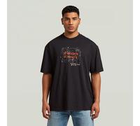 T-Shirt G-STAR "Coord Graphic Relaxed T-Shirt", Damen, Gr. S, dk schwarz, Obermaterial: 100% Baumwolle, Shirts T-Shirt (45172821-S) dk schwarz