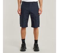 Cargoshorts G-STAR "Core Regular Cargo Short", Herren, Gr. 30, N-Gr, blau (salute), Web, Obermaterial: 100% Baumwolle, unifarben, casual, regular fit ca. Mitte Knie, Hosen, mit innenliegener Kordel (8