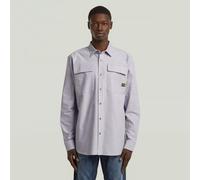 G-STAR CPO Regular Hemd Mehrfarbig L correct grey/white oxford D23583-C895-C760-L