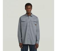 G-STAR CPO Regular Hemd Mehrfarbig XXL ash blue/india ink oxford D23583-C895-H621-XXL