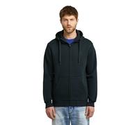 Kapuzensweatjacke G-STAR "Premium Basic Hooded Zip Sweater", Herren, Gr. S, blau (salute), angeraute Sweatware, Obermaterial: 55% Baumwolle, 45% Polyester, unifarben, modisch, normal normal, Rundhals,