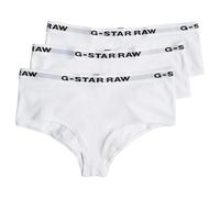G-Star RAW Damen Hipster Slips D24081-D516 – 3er-Pack, Cotton-Stretch mit Logo, einfarbig Weiß M