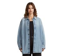Langarmshirt G-STAR "Maxi Overshirt", Damen, Gr. L, sun faded cloudburst, Obermaterial: 100% Baumwolle, Shirts Langarmshirt (87857954-L) sun faded cloudburst