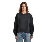 Longpullover G-STAR "Washed Relaxed Sweater", Herren, Gr. XS, dk schwarz gd, Obermaterial: 100% Baumwolle, Pullover Longpullover (25211621-XS) dk schwarz gd