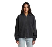 Kapuzensweatjacke G-STAR "Unit Relaxed Hooded Zip Thru wmn", Damen, Gr. XL, dk schwarz gd, Sweatware, Obermaterial: 100% Baumwolle, unifarben, relaxed fit hüftbedeckend, Rippbündchen, Sweatjacken, in