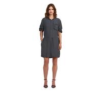 Blusenkleid G-STAR "DRS Fluid Dress", Damen, Gr. S (36), N-Gr, grau (petrol), Web, Obermaterial: 100% Viskose, unifarben, regular fit knieumspielend, Rundhals, verstellbar, Kleider Blusenkleid, mit ve
