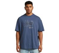 T-Shirt G-STAR "Coord Graphic Relaxed T-Shirt", Damen, Gr. M, rank blau, Obermaterial: 100% Baumwolle, Shirts T-Shirt (25383824-M) rank blau