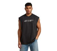 T-Shirt G-STAR "Loose Graphic Sleeveless T-Shirt", Herren, Gr. S, schwarz (dk schwarz), Obermaterial: 100% Baumwolle, Shirts T-Shirt (81862213-S) dk schwarz