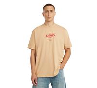 T-Shirt G-STAR "Hyper Graphic Relaxed T-Shirt", Herren, Gr. L, cream, Obermaterial: 100% Baumwolle, Shirts T-Shirt (41324161-L) cream