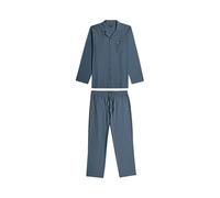 Pyjama G-STAR "T-Shirt und Hose Pyjama Set", Damen, Gr. XXL, schwarz denim, Obermaterial: 85% Baumwolle, 15% Leinen, Homewear-Sets Pyjama (96690937-XXL) schwarz denim