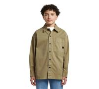 Langarmshirt G-STAR "Boys Boxy Fit Hemd", Jungen, Gr. 10, ensis grün, Obermaterial: 97% Baumwolle, 3% Elasthan, Shirts Langarmshirt (50963966-10) ensis grün