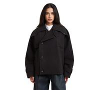 Outdoorjacke G-STAR "Cape-Jacke mit 4 Taschen", Damen, Gr. XL, dk schwarz, Obermaterial: 50% Polyester, 40% Polyester, 10% Viskose, Jacken Outdoorjacke (14795336-XL) dk schwarz