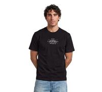 T-Shirt G-STAR "Multi Text Relaxed", Herren, Gr. M, schwarz (dk schwarz), Shirts T-Shirt (57428733-M) dk schwarz