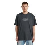 T-Shirt G-STAR "Multi Text Relaxed", Herren, Gr. L, grau (india ink), Shirts T-Shirt (96991907-L) india ink