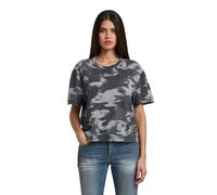 T-Shirt G-STAR "Regular Camo r t wmn", Damen, Gr. M, grau (keian motion camo), Single Jersey, Obermaterial: 100% Baumwolle, gemustert, regular fit hüftlang, Rundhals, abgesteppte Kante, Shirts T-Shirt