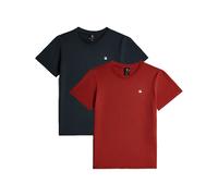T-Shirt G-STAR "KIDS, T-Shirt ss regular 2PK", Jungen, Gr. 14 (164), bunt (lt antic rot), Single Jersey, Obermaterial: 100% Baumwolle, unifarben, regular fit normal, Rundhals, abgesteppte Kante, Shirt
