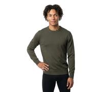 Strickpullover G-STAR "Core refined r knit", Herren, Gr. XL, schwarz olive, Strick, Obermaterial: 60% Baumwolle, 40% Polyester, unifarben, regular fit hüftbedeckend, Rundhals, Rippstrickbündchen, Pull