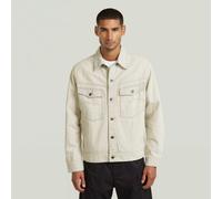 Outdoorjacke G-STAR "Dakota Jacke", Herren, Gr. L, beached faded vivianite grau, Obermaterial: 95% Baumwolle, 5% Baumwolle, Jacken Outdoorjacke (26206442-L) beached faded vivianite grau