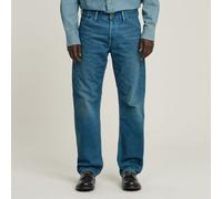 5-Pocket-Jeans G-STAR "Dakota Logger Regular Straight Jeans", Damen, Gr. 31, Länge 32, faded indigo gd, Obermaterial: 25% Baumwolle, Jeans 5-Pocket-Jeans (85578617-31) faded indigo gd