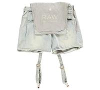 G Star Damen Arc Boyfriend Kurze Denim Latzhose Distressed