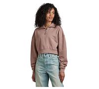 G-Star Damen Cropped Half Zip Loose Sweatshirt Sweats