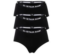 G-STAR RAW Damen Hipster Slips, 3er Pack - Hipster, Cotton Stretch, Logo, einfarbig Schwarz XS