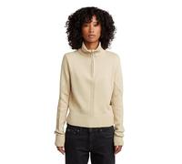 G-Star Longpullover Milano Half Zip Knit - 100% Baumwolle - Damen Gr. M - dk talc