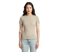 G-Star RAW Slim Fit T-Shirt mit Logo-Stitching in Ecru, Größe XS