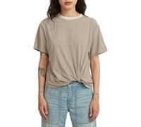 T-Shirt G-STAR "Relaxed Knot", Damen, Gr. M (38), beige (weißbait, teak stripe), Single Jersey, Obermaterial: 100% Baumwolle, gestreift, relaxed fit hüftlang, Rundhals, abgesteppte Kante, Shirts T-Shi