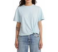 T-Shirt G-STAR "Relaxed Knot", Damen, Gr. M (38), blau (baby blau gd), Single Jersey, Obermaterial: 100% Baumwolle, unifarben, washed, relaxed fit hüftlang, Rundhals, abgesteppte Kante, Shirts T-Shirt