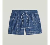 G-STAR Dirik AO Badeshorts Mehrfarbig XL rank blue boat blueprint D28344-C331-J120-XL
