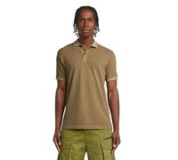 Poloshirt G-STAR "Dunda Overdyed Slim Poloshirt", Damen, Gr. S, safari gd, Obermaterial: 95% Baumwolle, 5% Elasthan, Shirts (16865311-S) safari gd