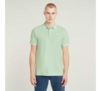 Poloshirt G-STAR "Dunda Slim Stripe Poloshirt", Herren, Gr. XS, birds egg grün, Obermaterial: 95% Baumwolle, 5% Elasthan, Shirts (79079238-XS) birds egg grün