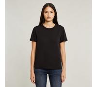 T-Shirt G-STAR "Embro G-Script Logo Top", Damen, Gr. XS, dk schwarz, Obermaterial: 100% Baumwolle, Shirts T-Shirt (87153963-XS) dk schwarz