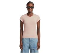 V-Shirt G-STAR "Eyben", Damen, Gr. XXL (44), liquid pink, Jersey, Obermaterial: 100% Baumwolle, unifarben, slim fit, V-Ausschnitt, Kurzarm, Shirts (81277421-XXL) liquid pink