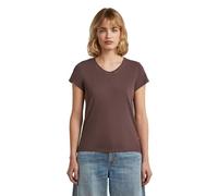 G-star Overdyed Eyben Kurzarm-t-shirt Mit V-ausschnitt M Chocolate Plum Gold