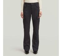 Cargohose G-STAR "Festliche Bootcut-Hose", Damen, Gr. 32, dk schwarz, Obermaterial: 75% Polyester, 25% Elastomultiester, Hosen Cargohose (19588610-32) dk schwarz