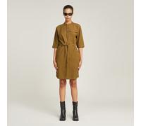 G-star Fluid Kurzarmkleid S Dark Mustard