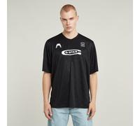 G-Star Raw Trikot mit Label- und Motiv-Print Modell 'Football' in Black, Größe XXL