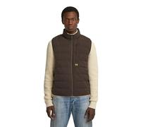 G-Star Raw Steppweste mit Stehkragen in Dunkelbraun, Größe L