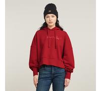 G-STAR G-Script Oversized Hooded Sweater Rot S Baron D25168-D562-1828-S
