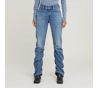 5-Pocket-Jeans G-STAR "G-Staq Low Bootcut Jeans", Damen, Gr. 31, Länge 30, faded sea point blau, Obermaterial: 25% Baumwolle, Jeans 5-Pocket-Jeans (98186129-31) faded sea point blau