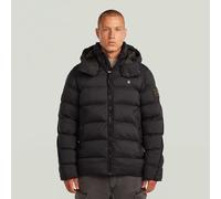 Steppjacke G-STAR "G-Whistler Padded Hooded Jacket", Damen, Gr. XXL, dk schwarz, Web, Obermaterial: 100% Polyester, unifarben, regular fit normal, Jacken Steppjacke (95559405-XXL)