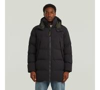 Parka G-STAR "G-Whistler Padded Hooded 2.0", Herren, Gr. L, dk schwarz, Web, Obermaterial: 100% Polyester, regular fit hüftbedeckend, hoch geschlossener Ausschnitt, elastischer Bund, Jacken, mit Stehk