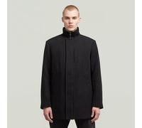Outdoorjacke G-STAR "Garber Wool Trench", Damen, Gr. XXL, dk schwarz, Obermaterial: 51% Wolle, 33% Polyester, 11% Acrylglas, 4% Polyamid, 1% Baumwolle, Jacken Outdoorjacke (45612142-XXL) dk schwarz